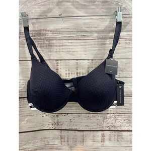 Tommy Hilfiger Womens T-Shirt Bra Light Lift Navy Red Polka Dot 40D R75T04X